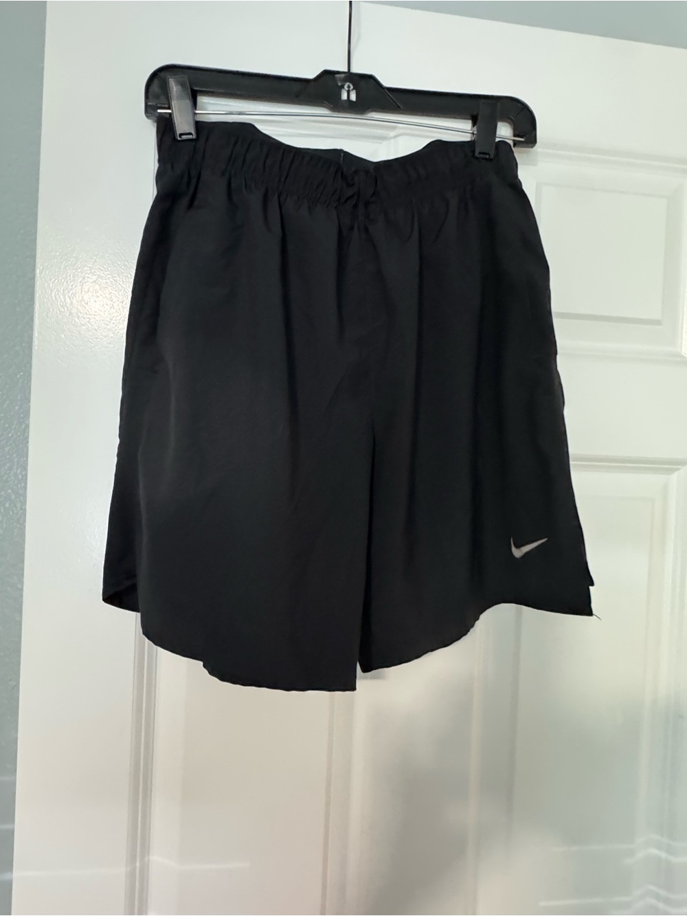 Nike Black Athletic Shorts with Reflective Swoosh